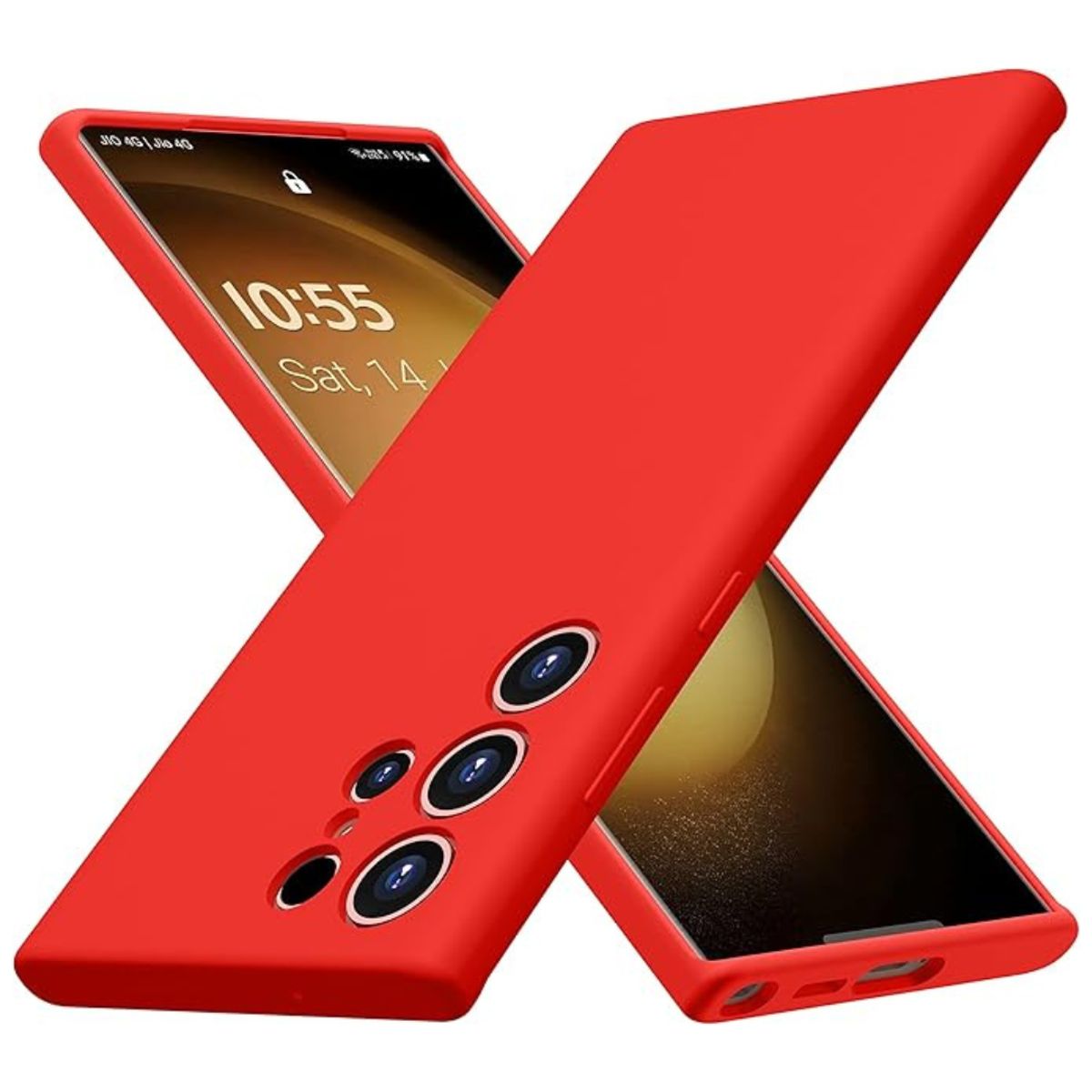 GENERICO - Carcasa Funda Color Para Samsung S23 Ultra - Rojo