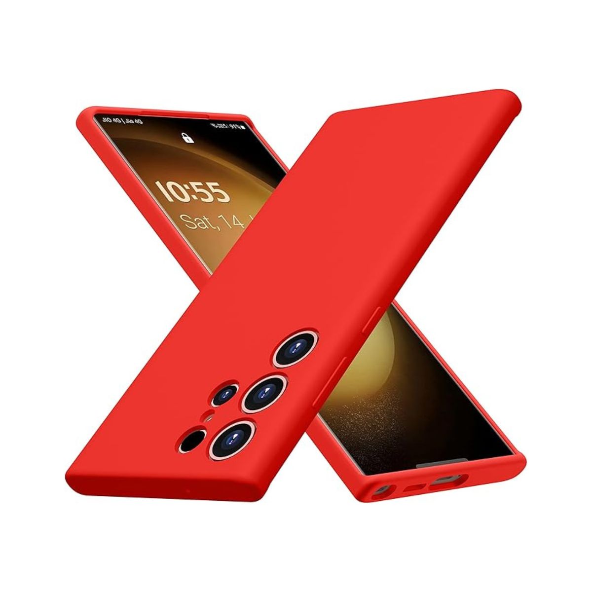 GENERICO - Carcasa Funda Color Para Samsung S23 Ultra - Rojo