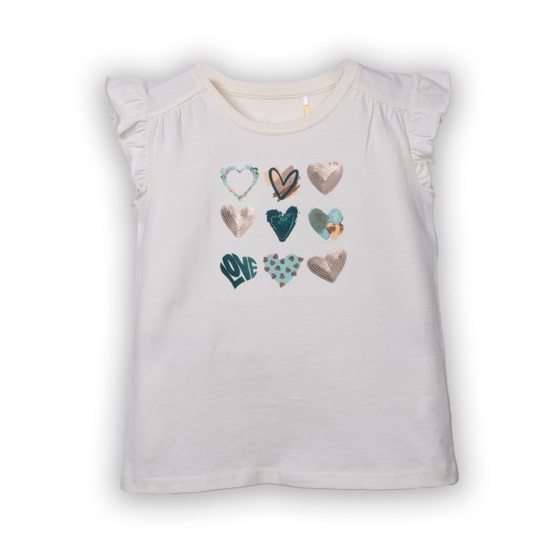 PILLIN - Polera Niña Crudo Pillin PVC617-25CRU2 - Blanco