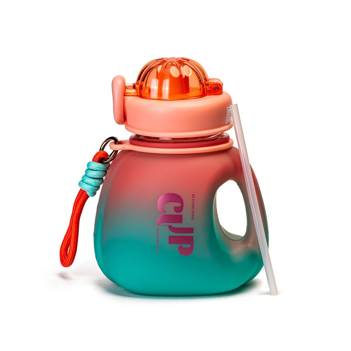 CHINITOWN - Botella De Agua Con Agarre 1000ml Rosa Turquesa Chinitown