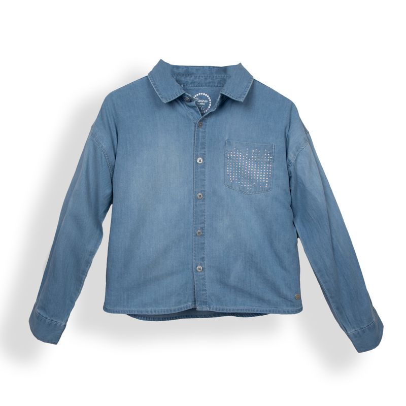 PILLIN - Blusa Niña Denim Pillin PVC709-25DEN2 - Azul