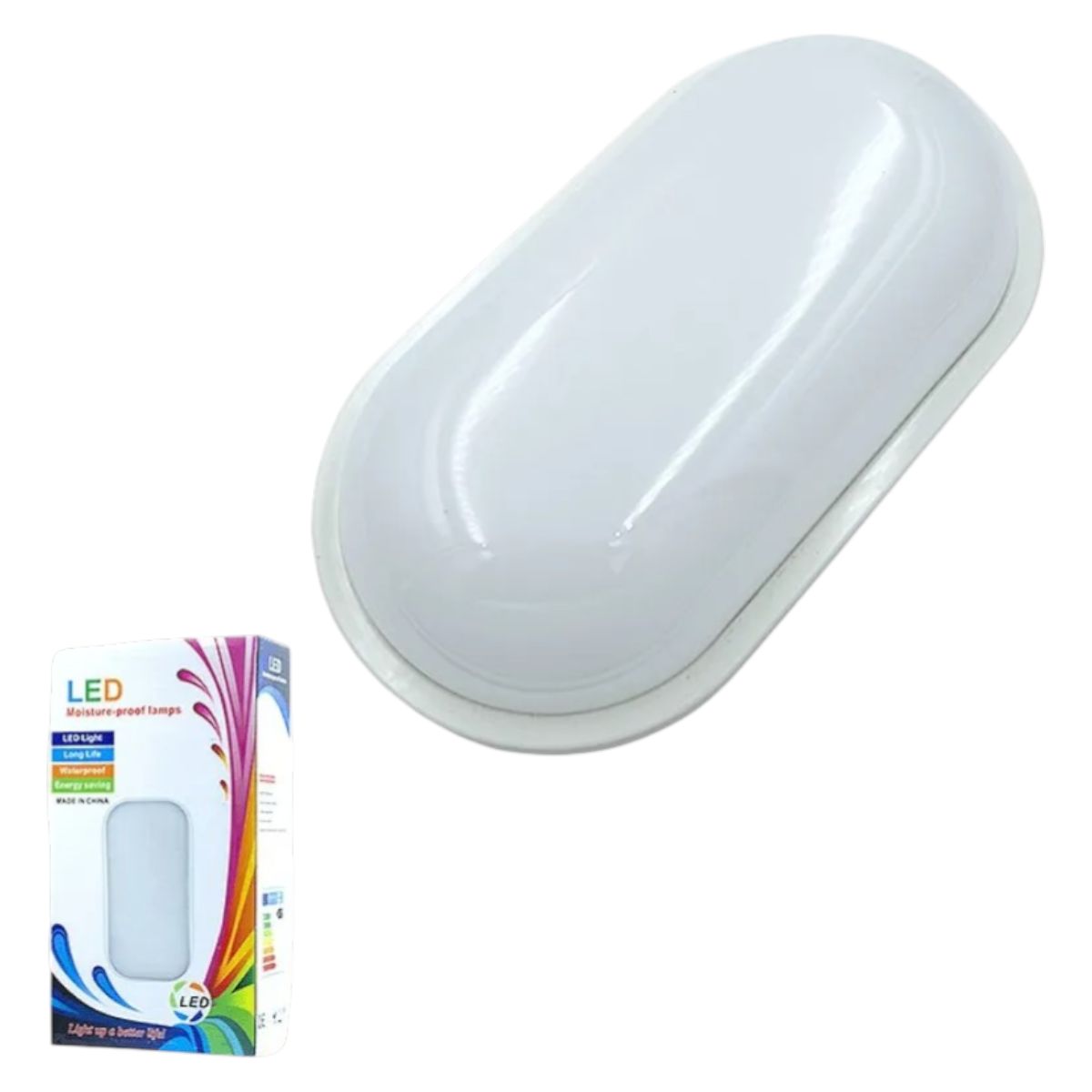 4 Focos Tortuga Led Blanco Ovalado 15W IP44 Luz Fría, marca GENERICO - Foto 2