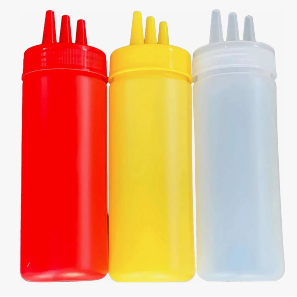 GENERICO - Dispensador De Salsas Condimentos Botella Plastico 3 Colores
