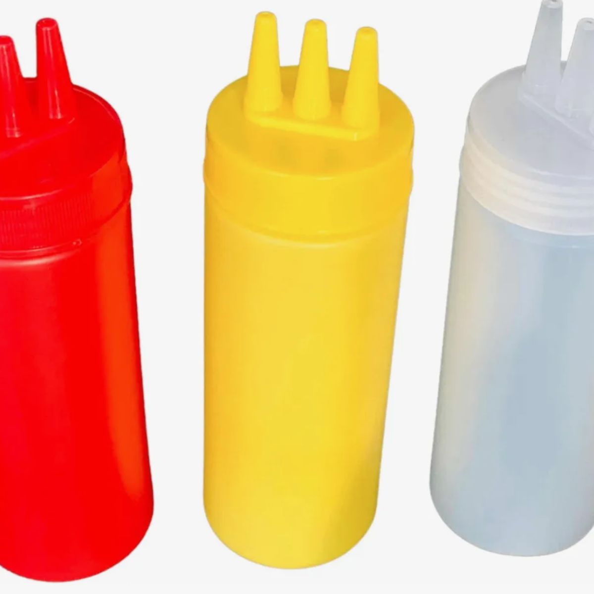 GENERICO - Dispensador De Salsas Condimentos Botella Plastico 3 Colores