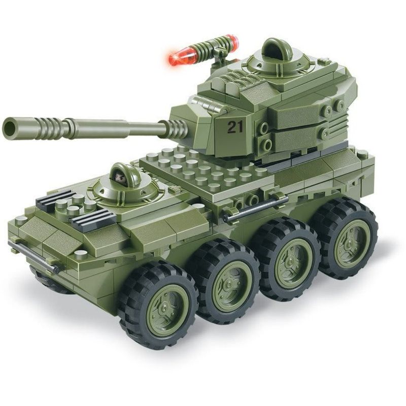 BRICTEK - Bloques Para Construir Juguete Army 8 Wheel Tank 203 Piezas