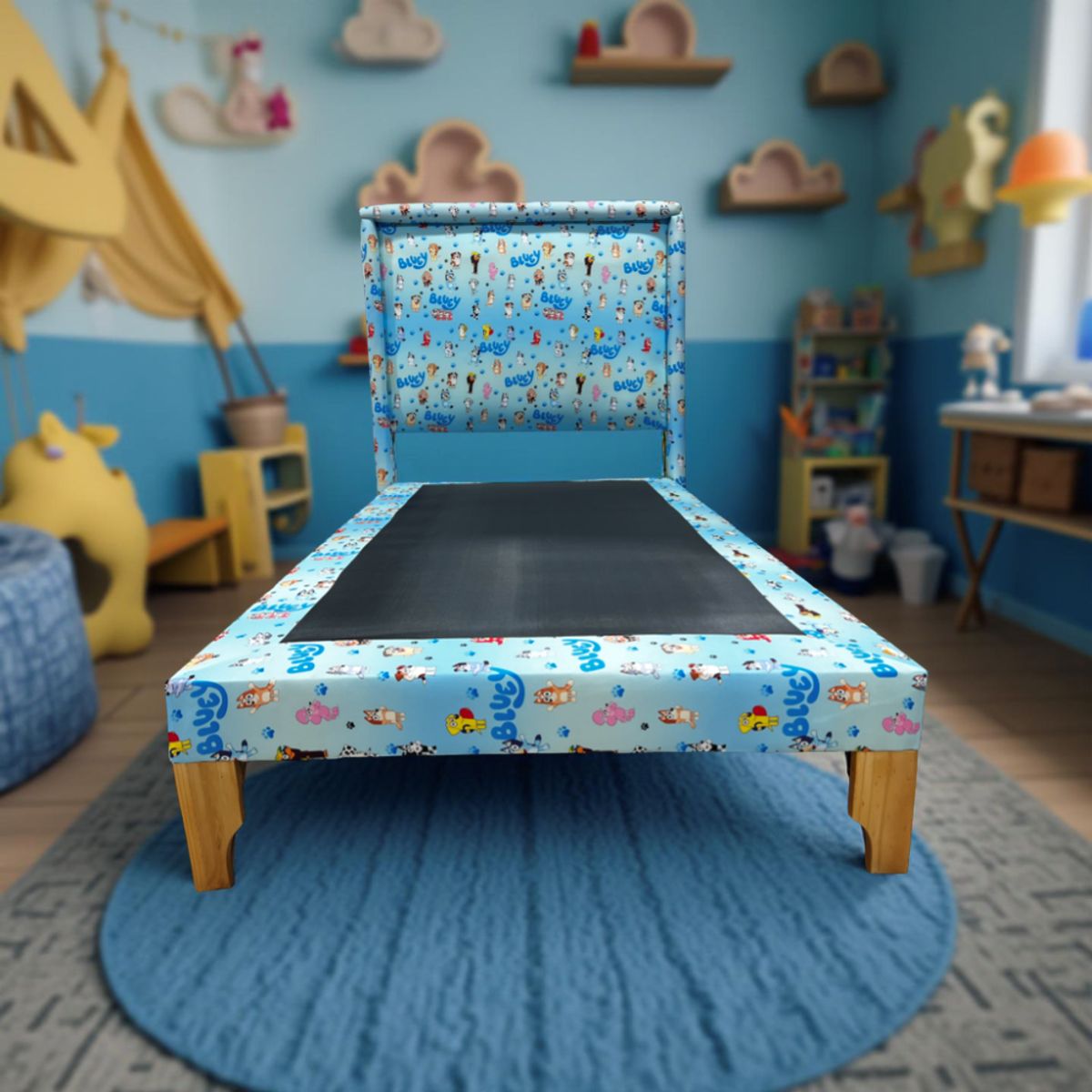 MUEBLES NEW - CAMA PLAZA Y MEDIA INFANTIL BLUY.