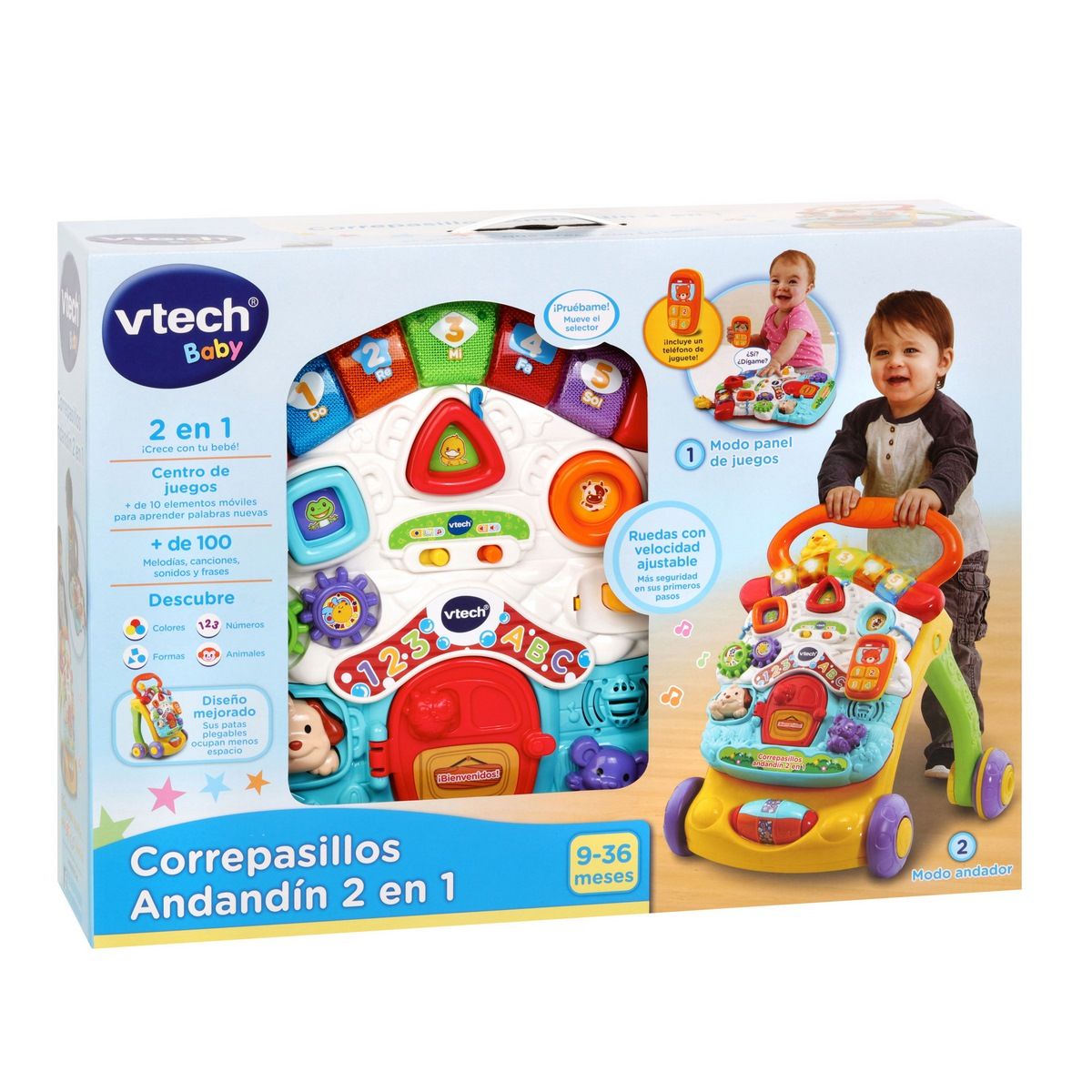 VTECH - Andador VTECH 2 en 1 con luz para bebé