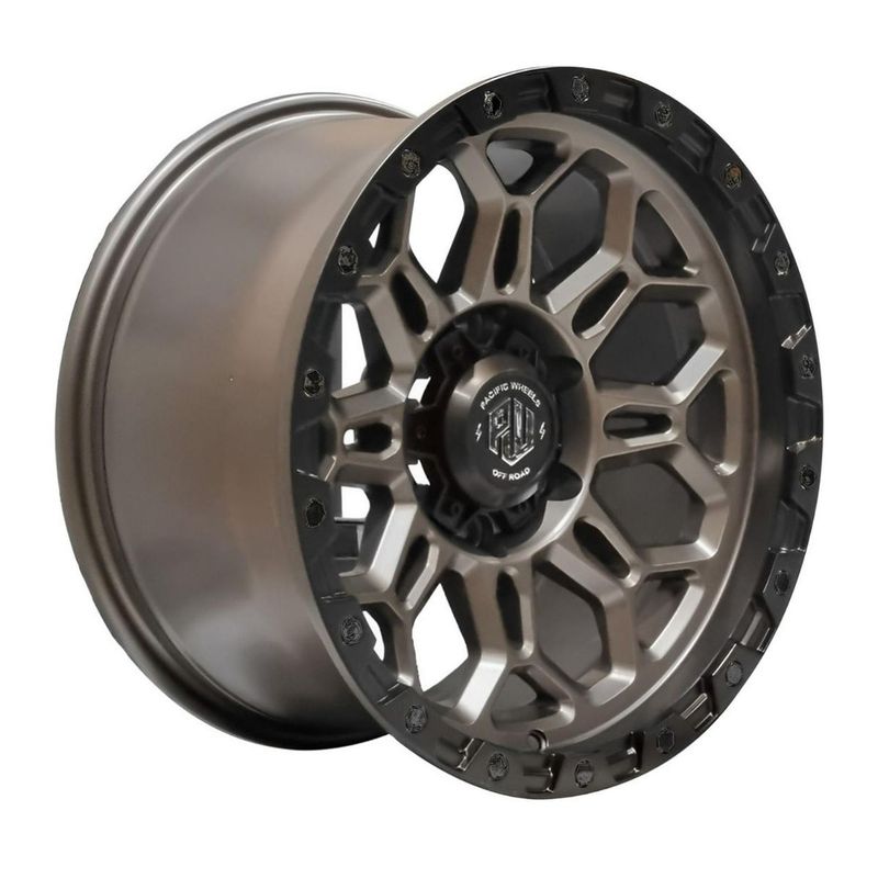 GENERICO - Set 4 Llantas 17x9 6X114 Et0 FOX MBrnz-LMB-BR