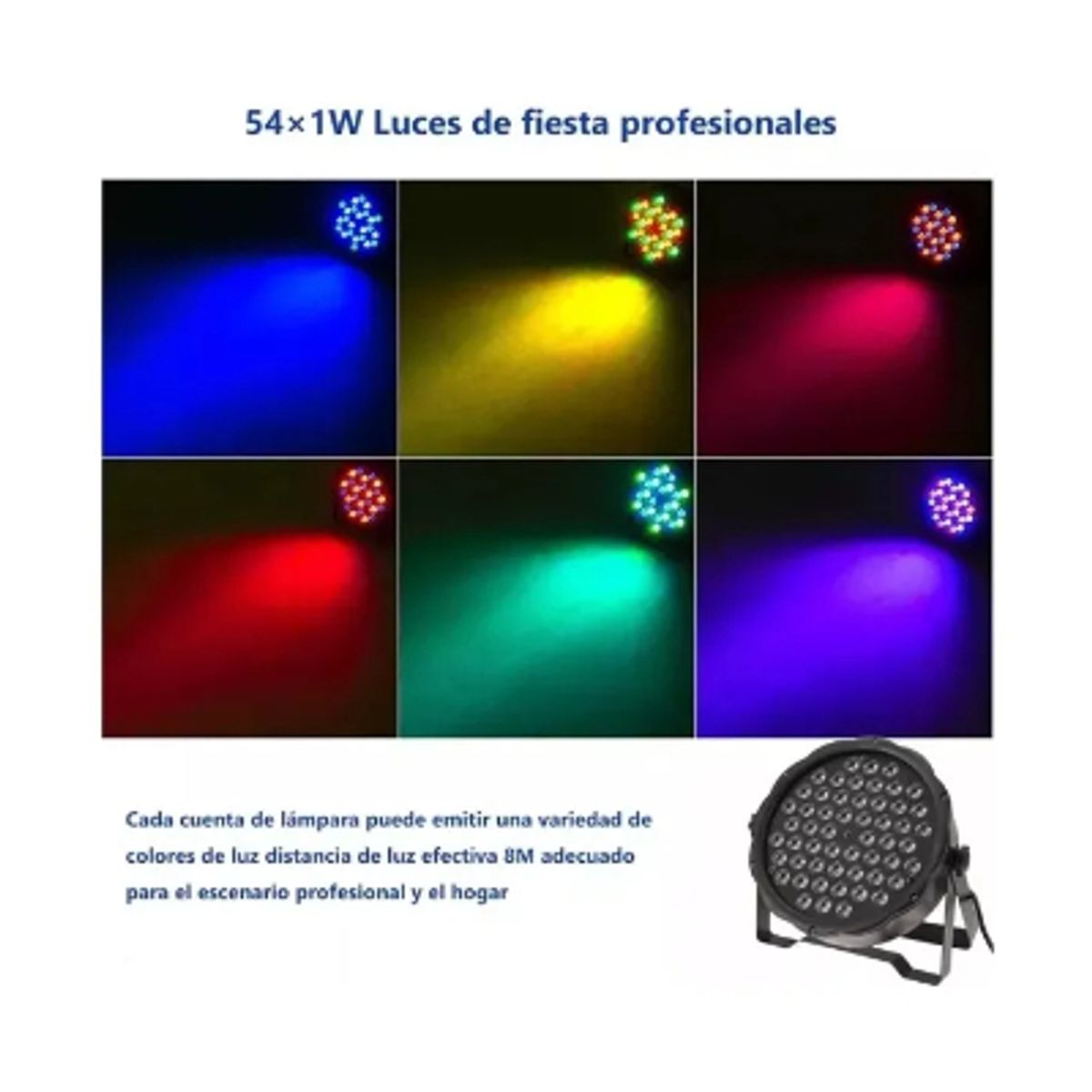 GENERICO - Foco Reflector 60 Led Iluminación De Escenario Y Fiestas