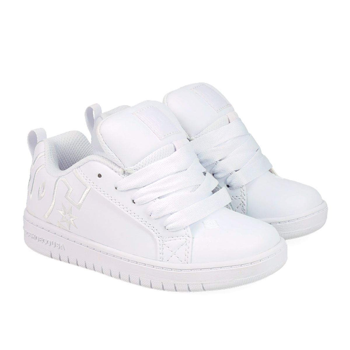 DC SHOES - Zapatilla  Junior Dc Court Graffik Blanco