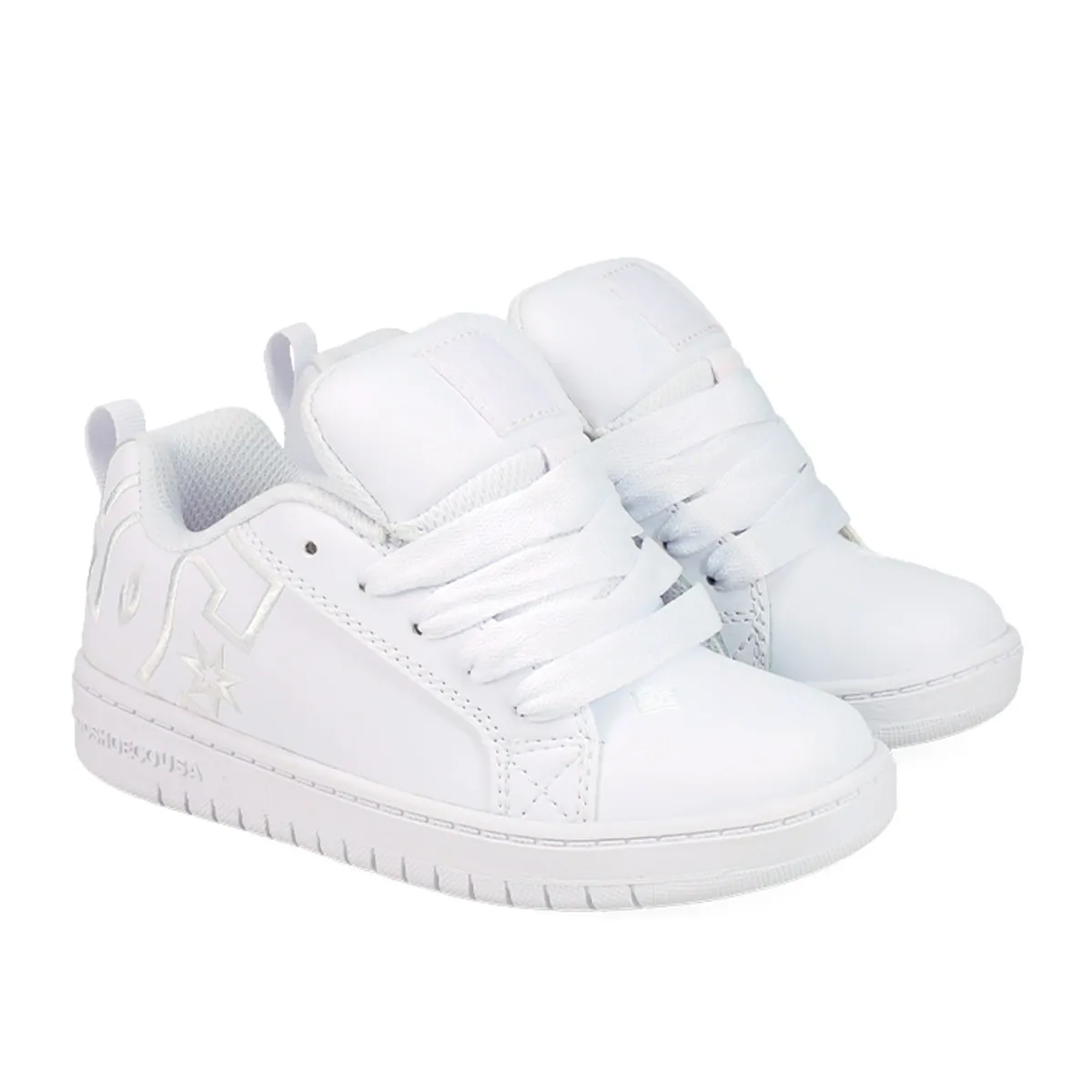DC SHOES - Zapatilla  Junior Dc Court Graffik Blanco