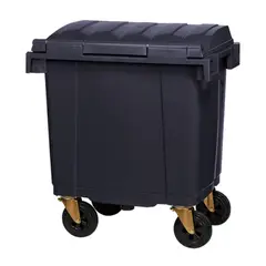 GENERICO - Contenedor de basura plástico 400 litros color Gris oscuro origen Alemán