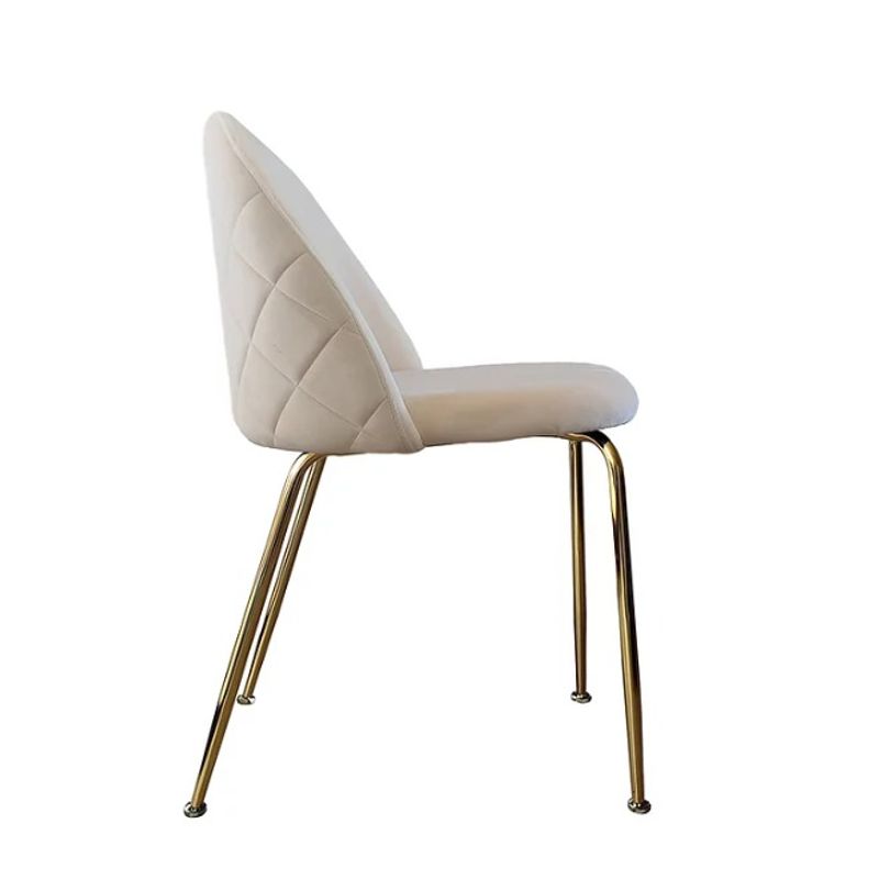 HABITA2 CHILE - Silla de terciopelo elegante living o comedor Gold- Beige