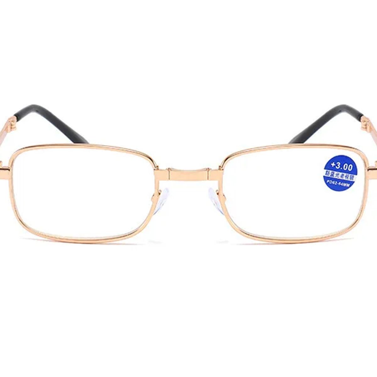 JM - Lentes Plegables Ópticos 2.00 Presbicia De Lectura Anteojos Dorados