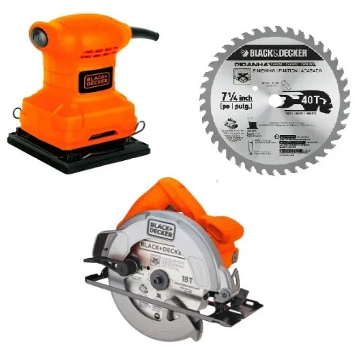B+D - Tripack Black Decker Cs1004 + Disco 77-757 Ps + Bs200