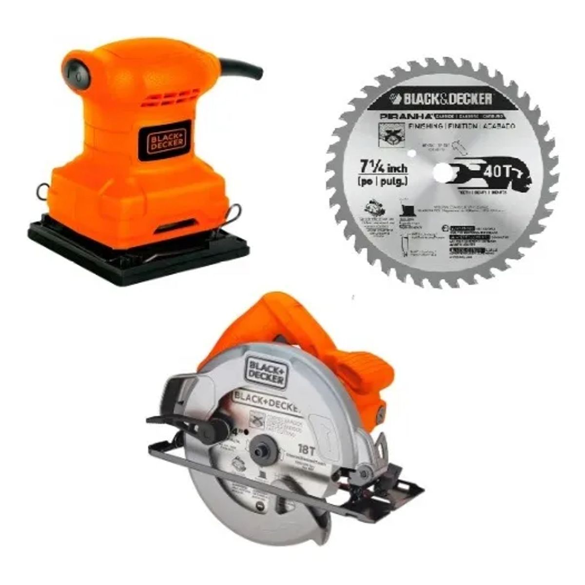 B+D - Tripack Black Decker Cs1004 + Disco 77-757 Ps + Bs200