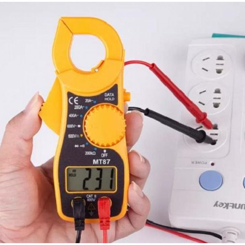 GENERICO - Amperimetro Multimetro Tester Tenaza Rango Automático