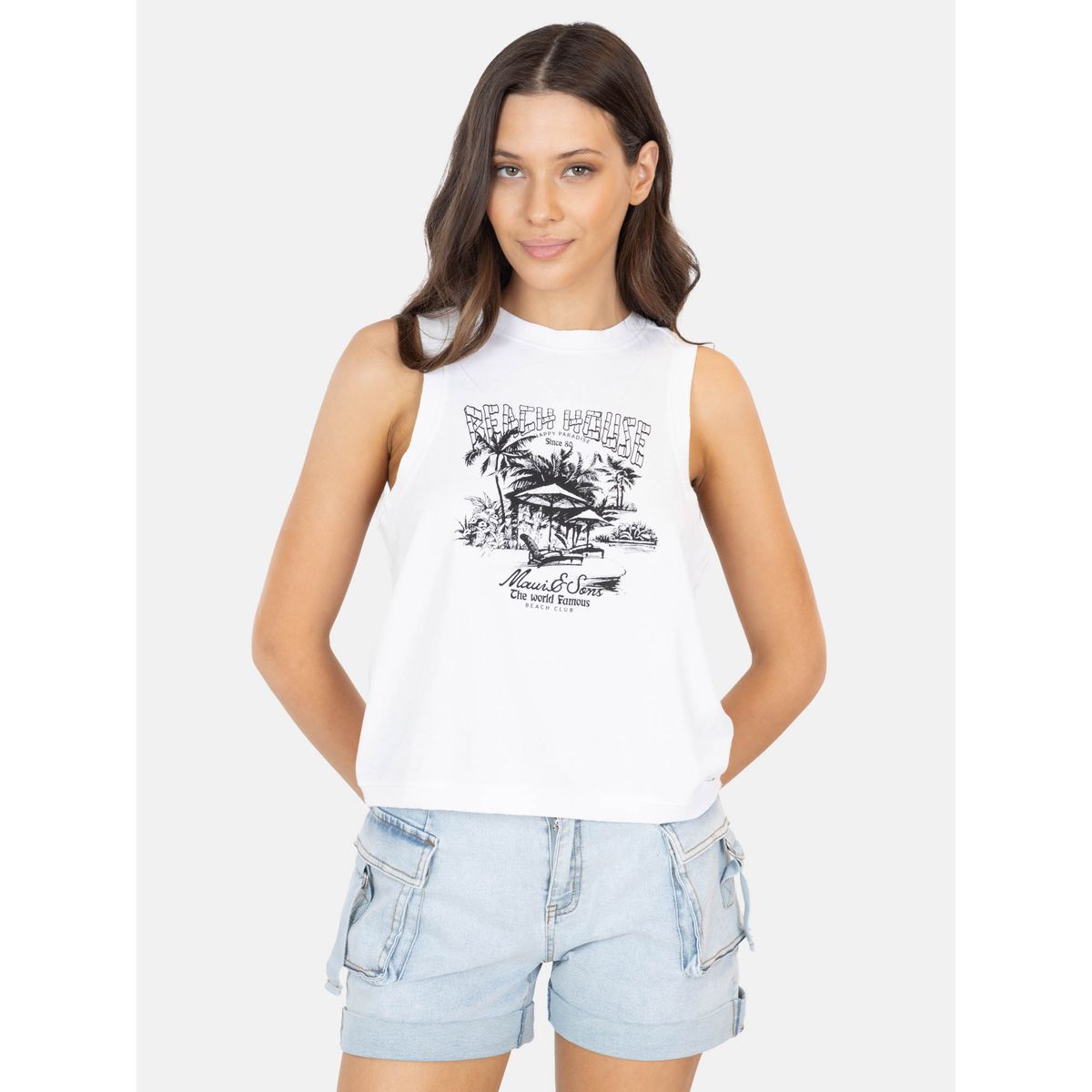 MAUI AND SONS - Polera SM Malu Blanco Mujer Maui And Sons - Blanco