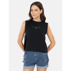 MAUI AND SONS - Polera SM Kuni Negro Mujer - Negro