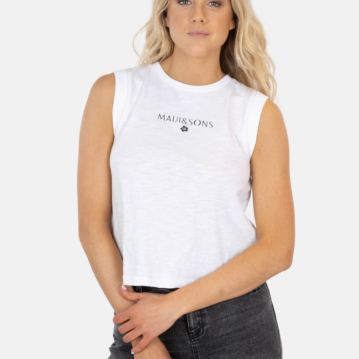 MAUI AND SONS - Polera SM Kuni Blanco Mujer Maui And Sons - Blanco