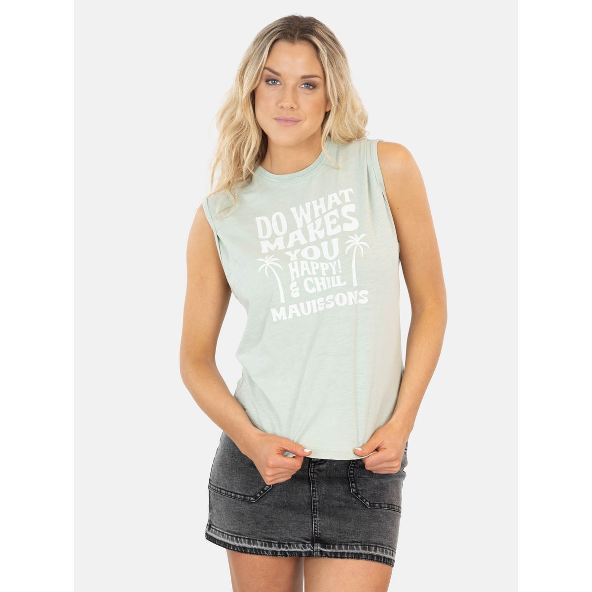 MAUI AND SONS - Polera SM Raiki Verde Mujer Maui And Sons - Verde