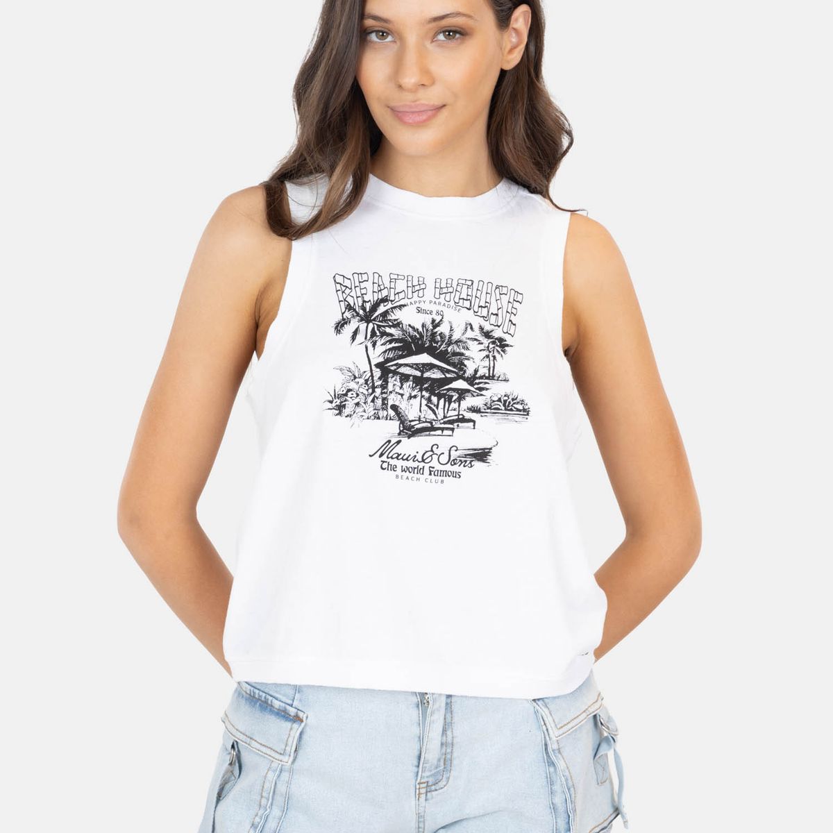 MAUI AND SONS - Polera SM Malu Blanco Mujer Maui And Sons - Blanco