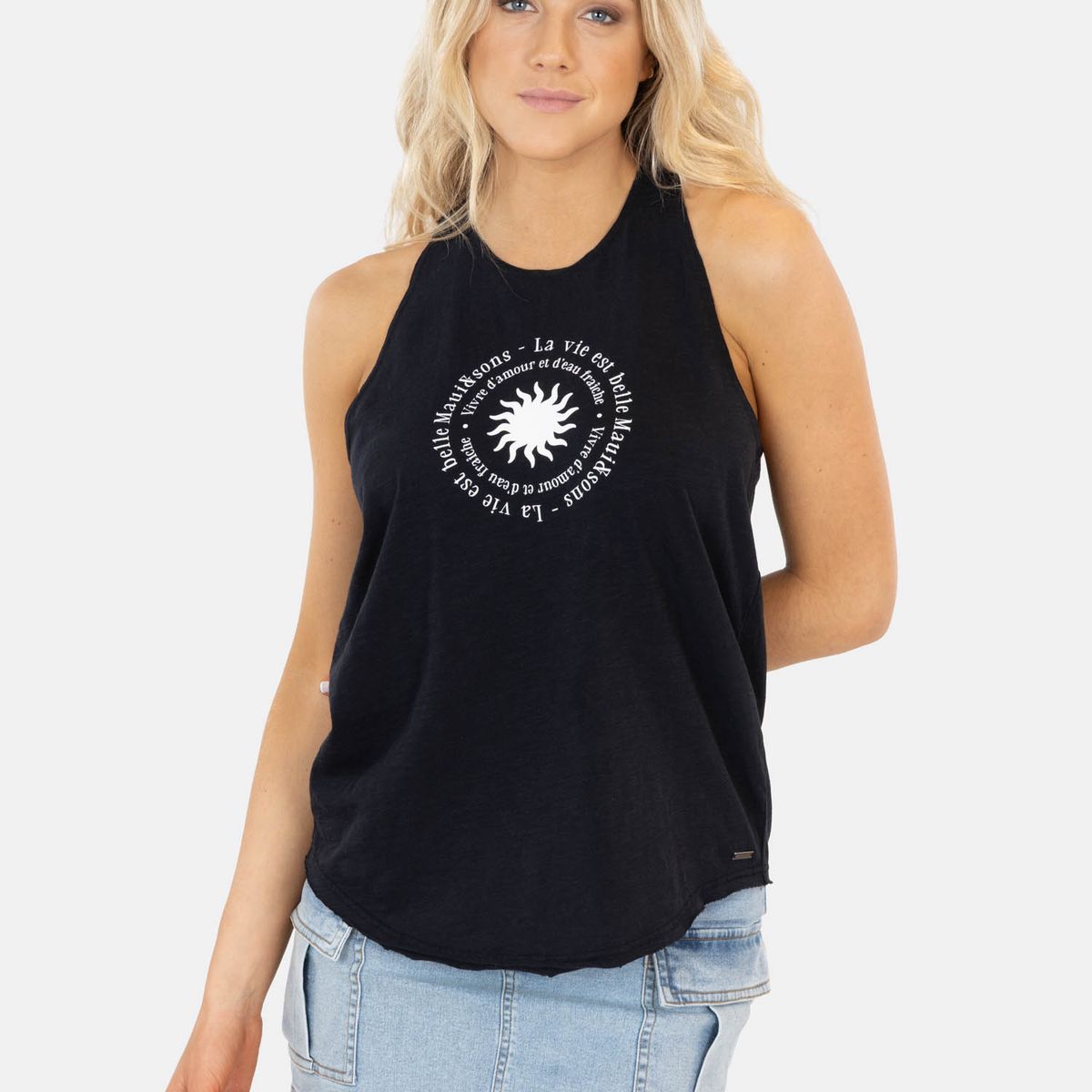 MAUI AND SONS - Polera SM Zira Negro Mujer Maui And Sons - Negro