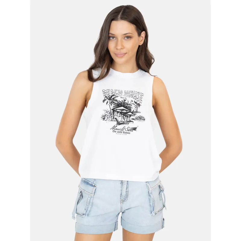 MAUI AND SONS - Polera SM Malu Blanco Mujer Maui And Sons - Blanco