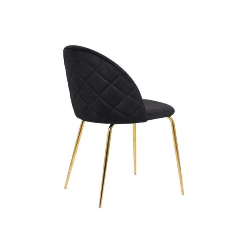 HABITA2 CHILE - Silla de terciopelo elegante living o comedor - Negro