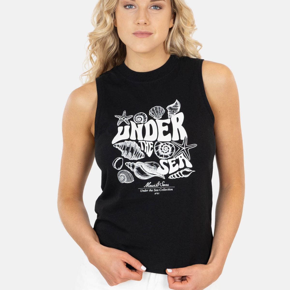 MAUI AND SONS - Polera SM Naia Negro Mujer Maui And Sons - Negro