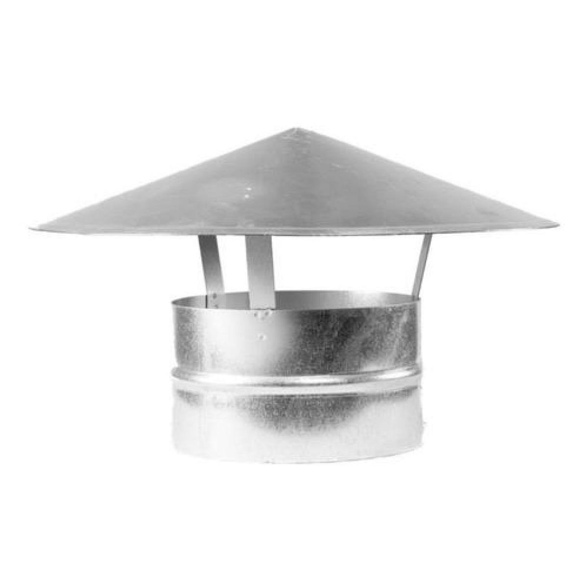 GENERICO - Kit Ducto Tubo Galvanizado 5 + Gorro + Anillo Fegalv