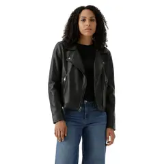 LEVIS - Chaqueta Mujer Leather Moto Negro