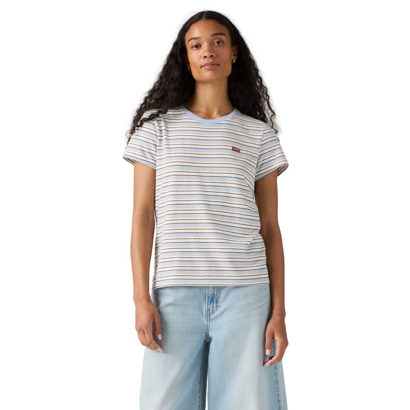 LEVIS - Polera Mujer Perfect Tee Celeste Levis