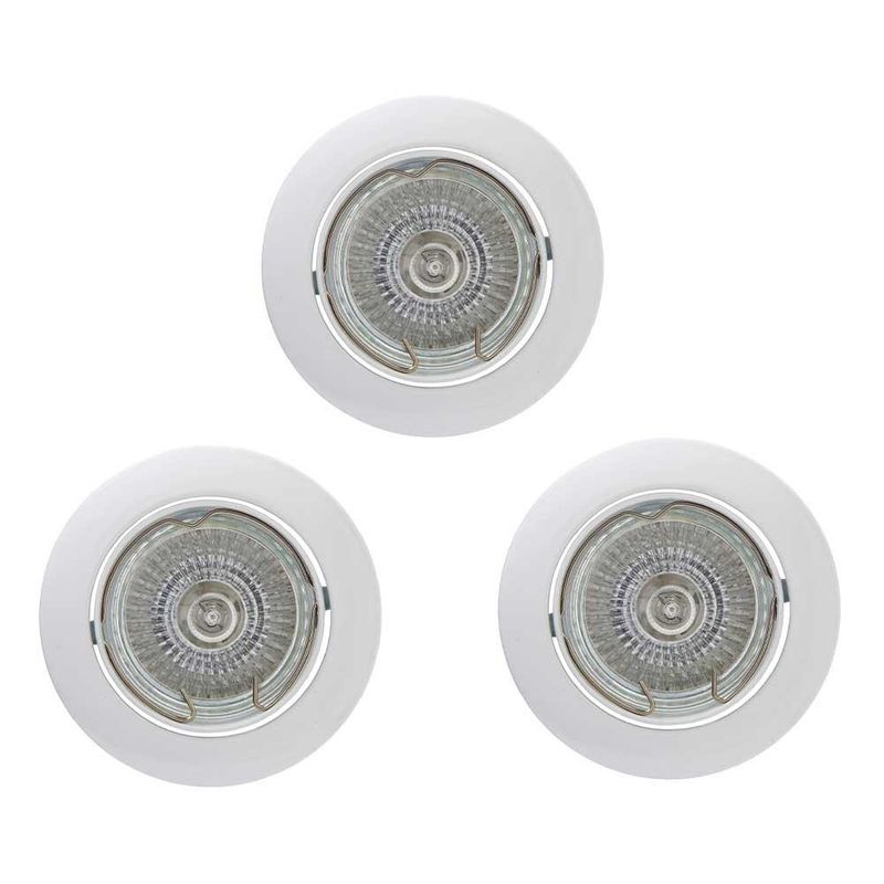 BP ILUMINACION - Kit Caja 3 Foco Empotrado Fijo Aluminio Blanco GU10