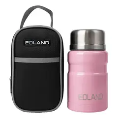 GENERICO - Termo Comida Colacion 800ml Acero Inoxidable Bolso Cuchara