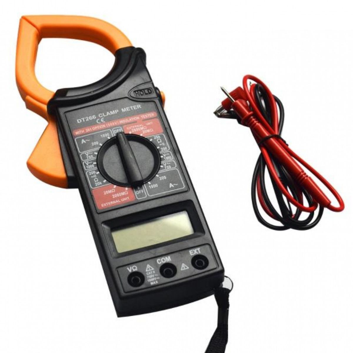 GENERICO - Amperimetro Multimetro Tester Tenaza Rango Automático