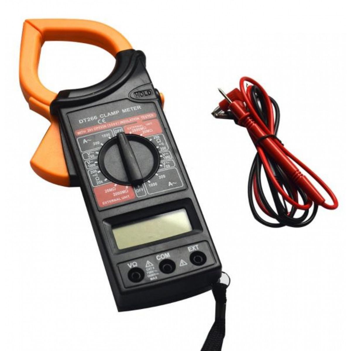 GENERICO - Amperimetro Multimetro Tester Tenaza Rango Automático