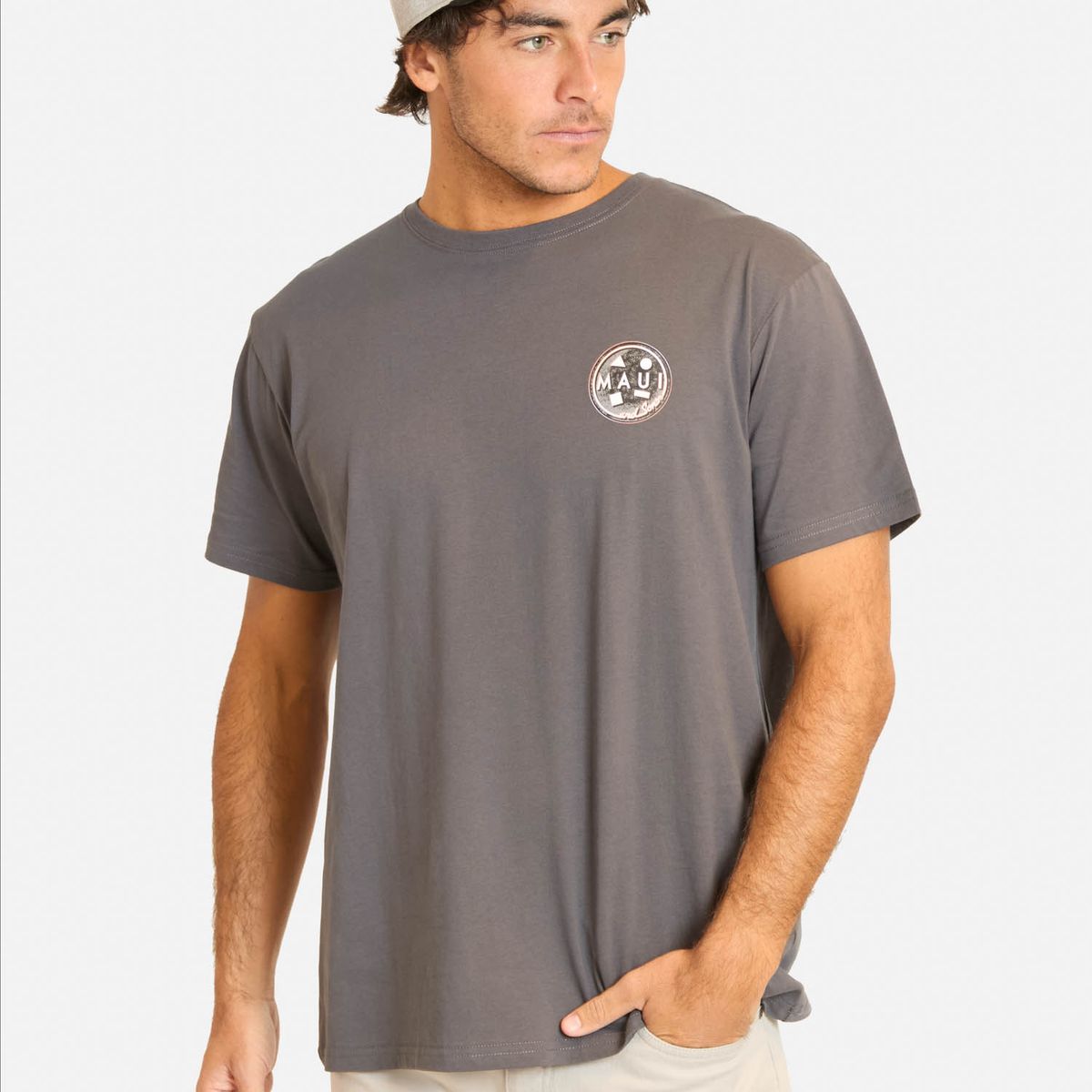 MAUI AND SONS - Polera MC Rexoloft Gris Hombre Maui And Sons - Gris