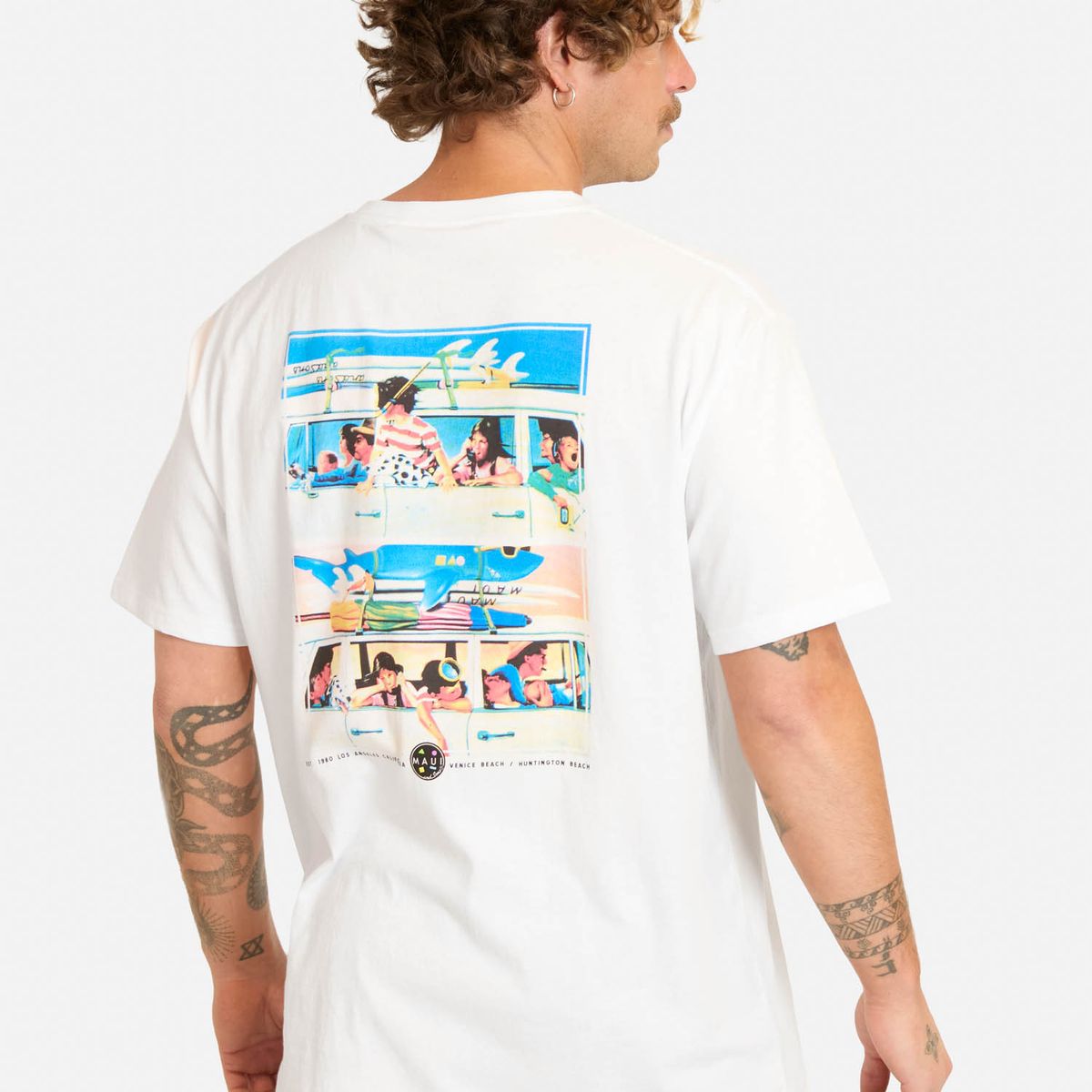 MAUI AND SONS - Polera MC Yanika Blanco Hombre Maui And Sons