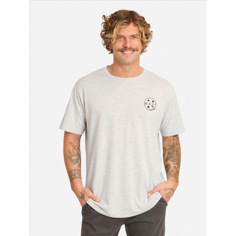 MAUI AND SONS - Polera MC Yanika Gris Hombre Maui And Sons - Negro