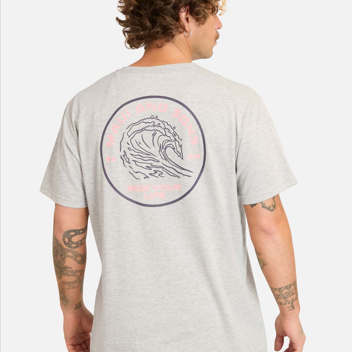 MAUI AND SONS - Polera MC Soradu Gris Hombre Maui And Sons - Gris