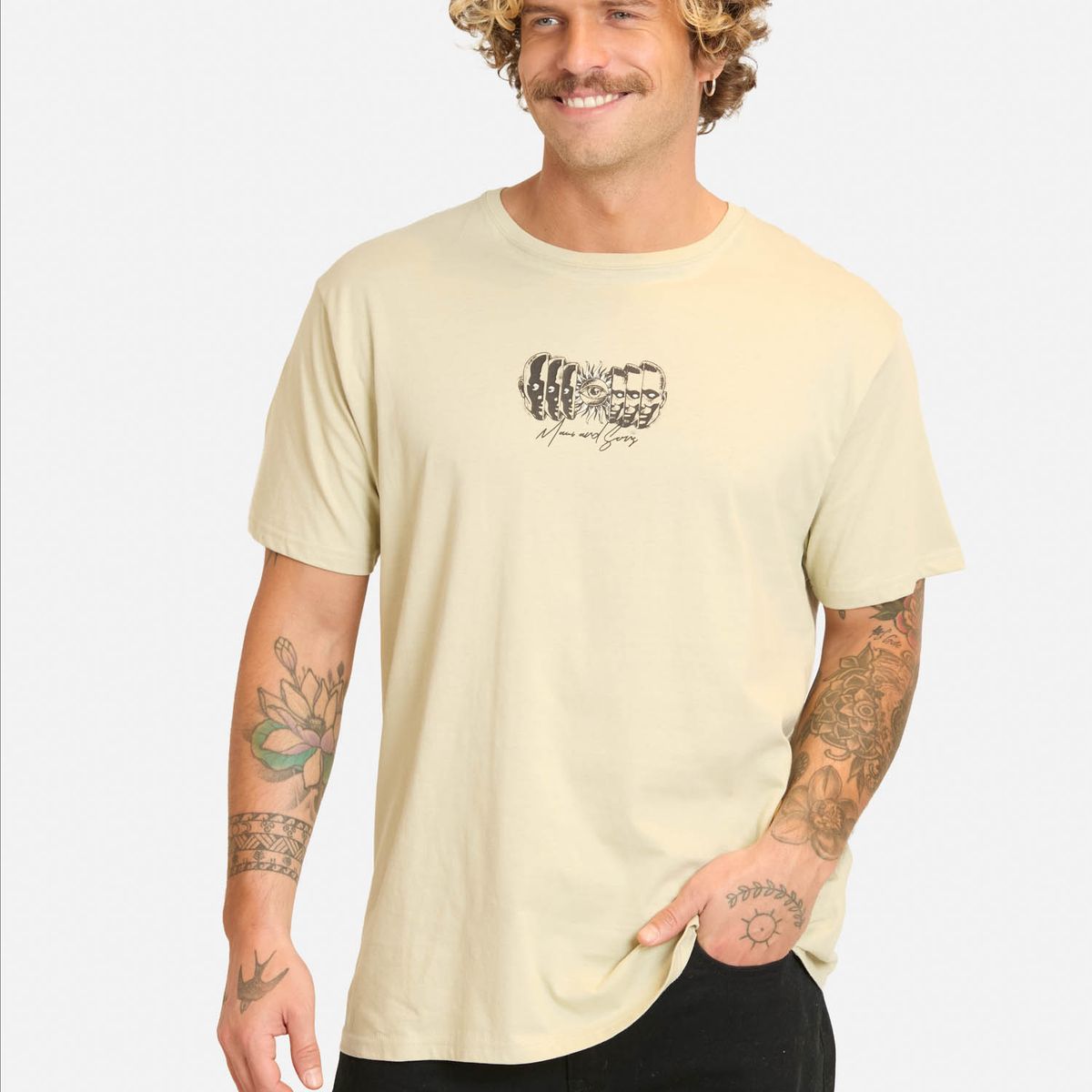 MAUI AND SONS - Polera MC Giye Beige Hombre Maui And Sons - Beige