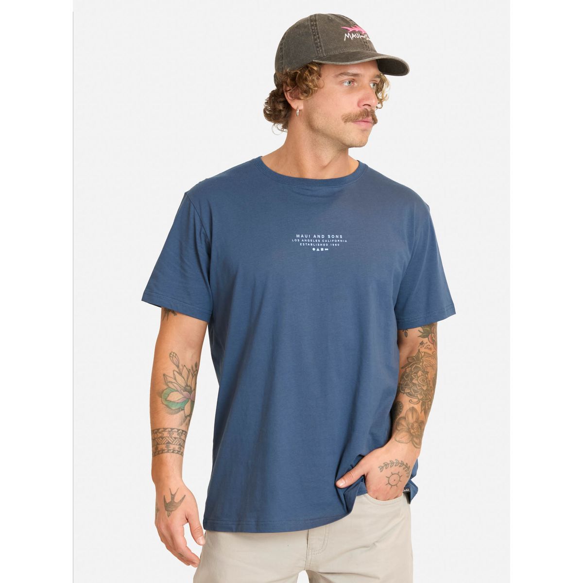 MAUI AND SONS - Polera MC Yanishi Celeste Hombre Maui And Sons - Celeste