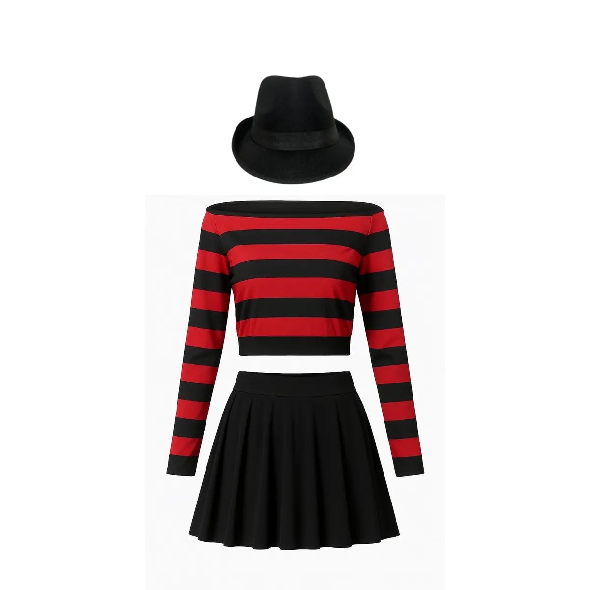 GENERICO - Disfraz Chica Freddy Krueger Mujer Cosplay