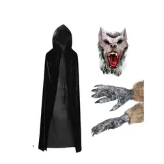 GENERICO - Disfraz De Lobo Capa Mascara Y Guantes Adulto