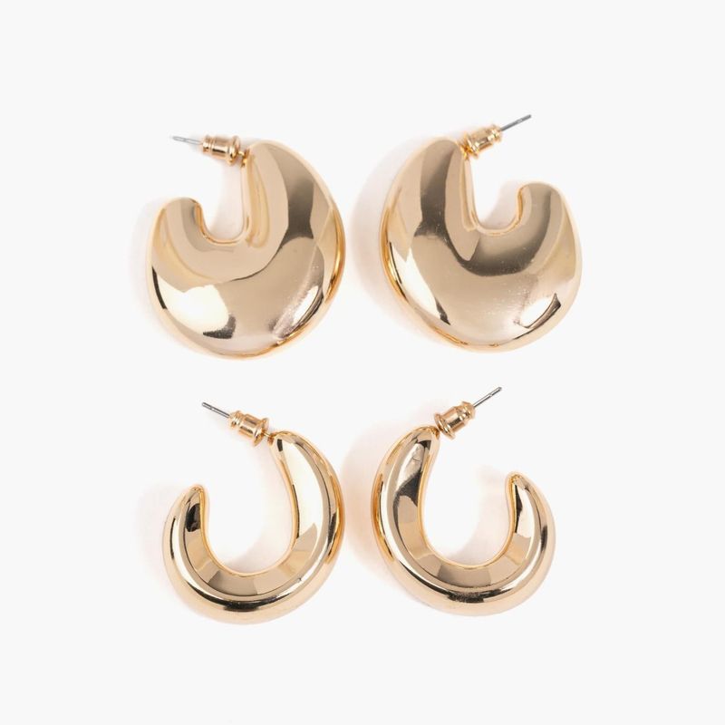 LOUNGE - Set Aros Mujer Argollas Gruesas