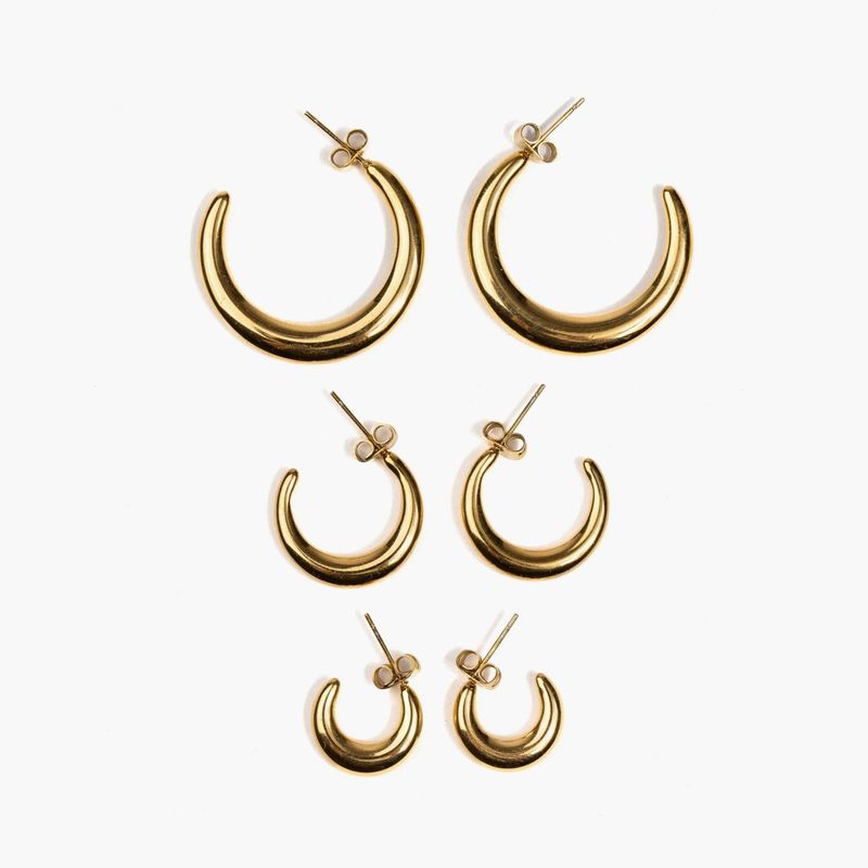 LOUNGE - Set Aros Mujer Argollas Acero Inoxidable