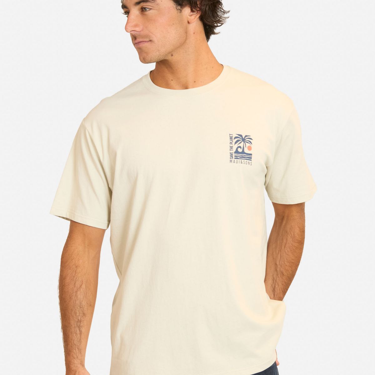 MAUI AND SONS - Polera MC Faruk Beige Hombre Maui And Sons - Beige