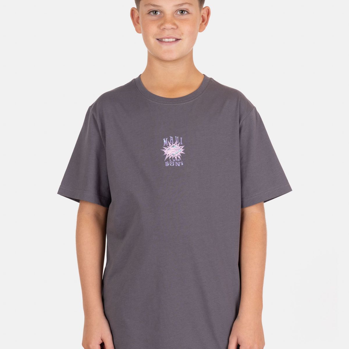 MAUI AND SONS - Polera MC Flip Zone Gris Infantil Maui And Sons - Gris