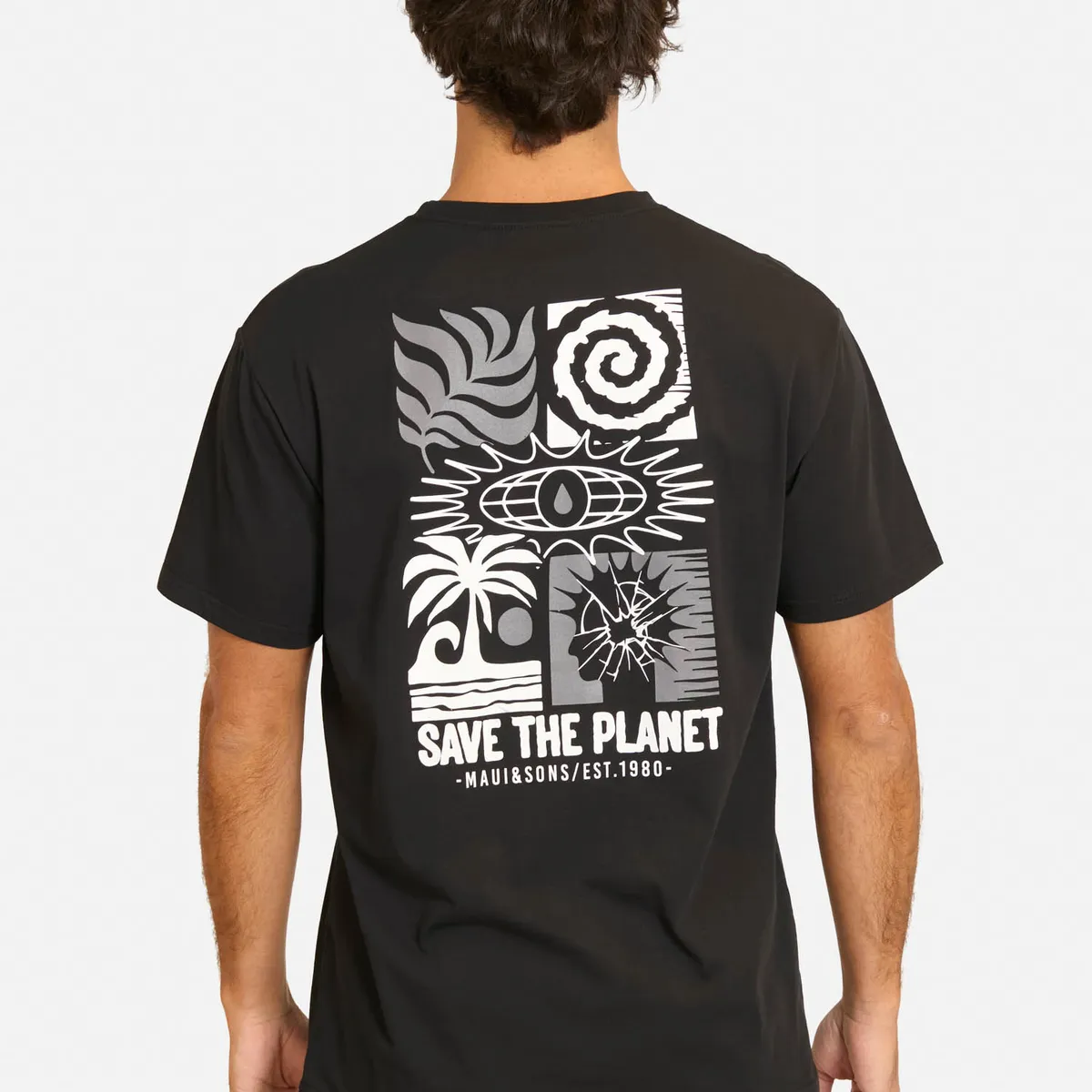 MAUI AND SONS - Polera MC Faruk Negro Hombre Maui And Sons - Negro